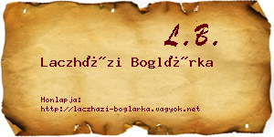 Laczházi Boglárka névjegykártya